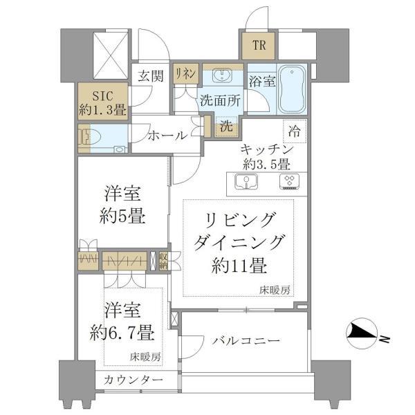 パークコート文京小石川　ザ　タワー 間取り図