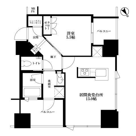 中野ツインマークタワー 間取り図