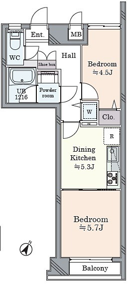 クレッセント目黒2 間取り図