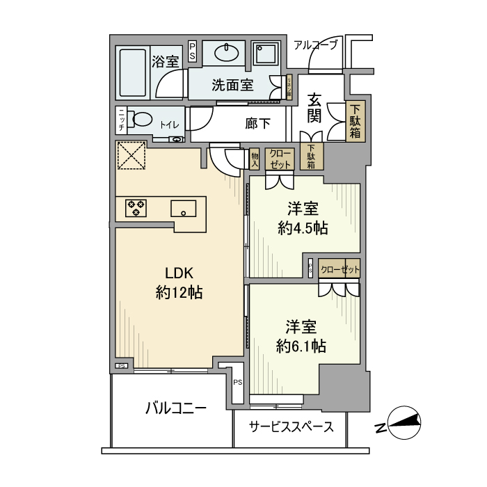 プラウドタワー芝浦 間取り図