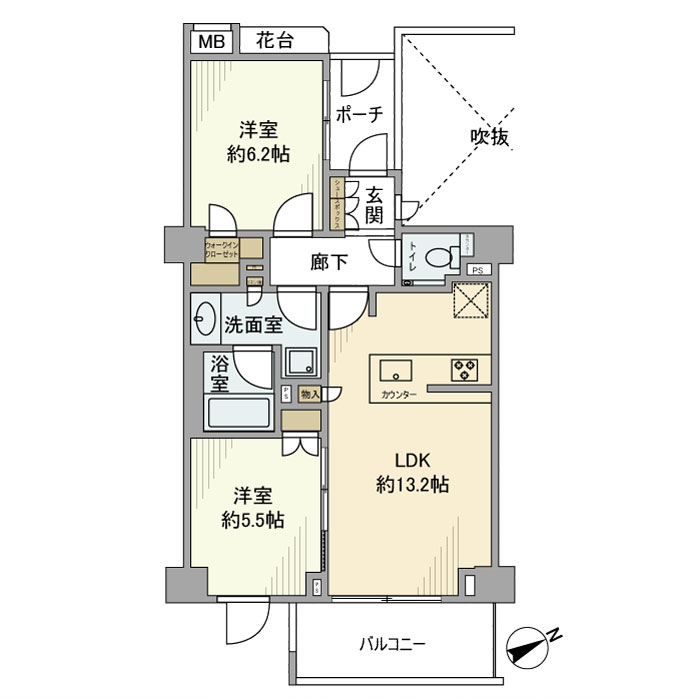 ＢＥＬＩＳＴＡ中目黒 間取り図