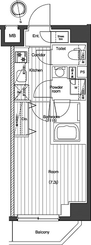 プレミアムキューブG北新宿 間取り図