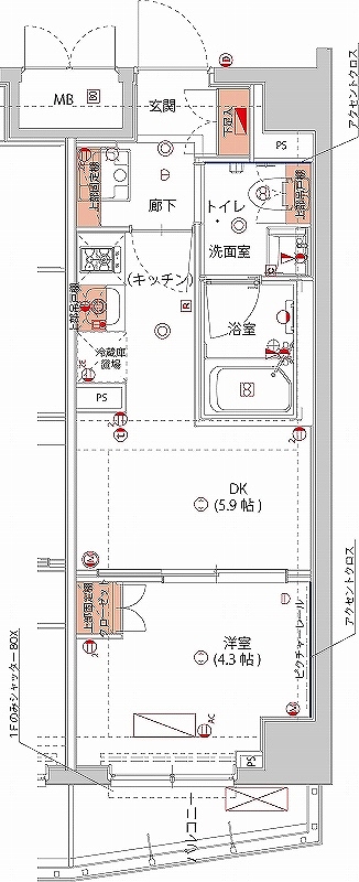 ハーモニーレジデンス神楽坂ヒルズsecond 間取り