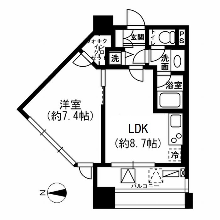 レジディア市ヶ谷 間取り