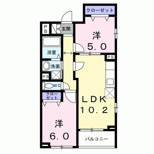 Ｉｒｅｍｏ 201号室 間取り