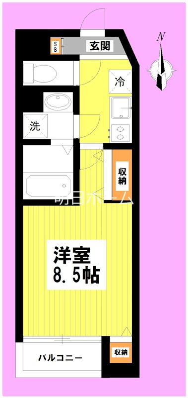 ミラコスタ高円寺 201号室 間取り