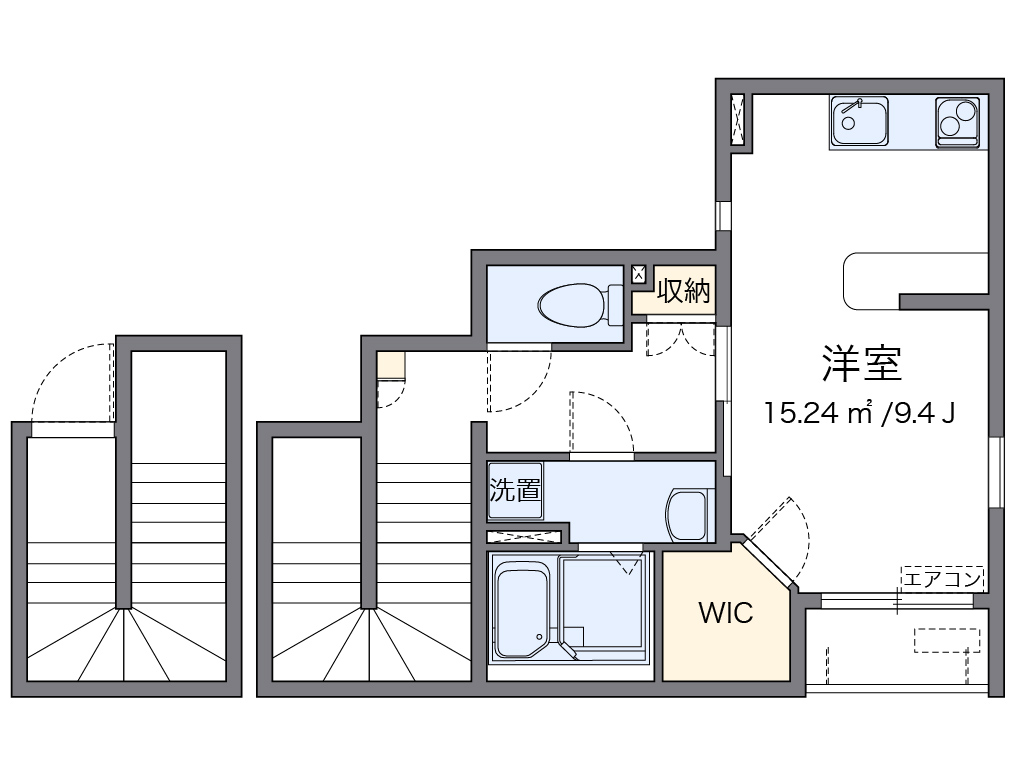 レオネクストエクセルアサヒⅦ 間取り図