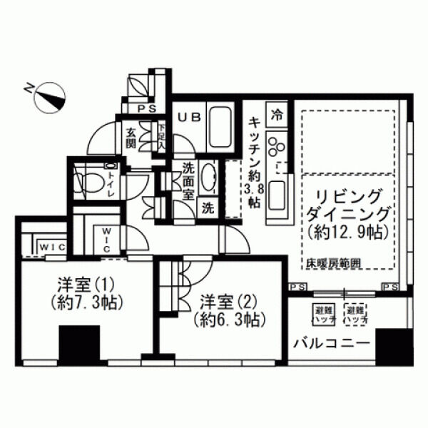 プレミストタワー白金高輪 間取り
