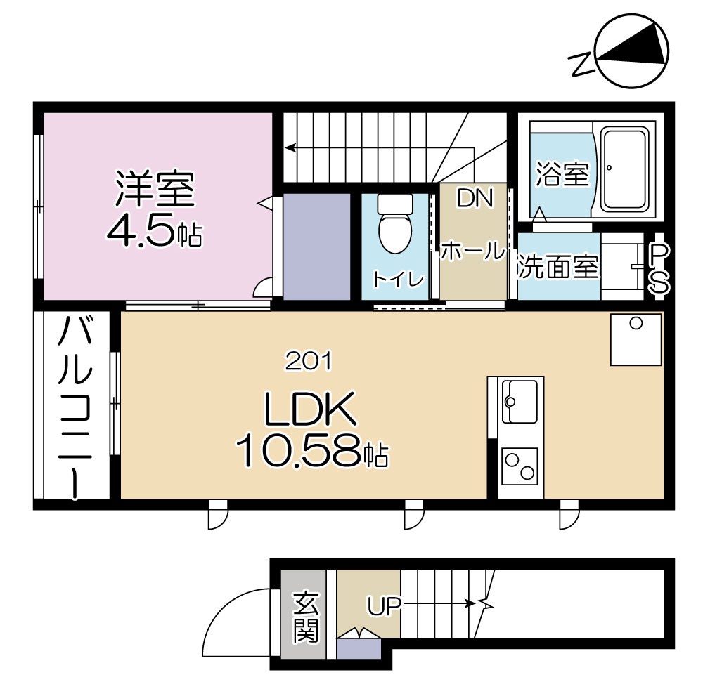 （仮称）新宿区原町3丁目PJ 間取り