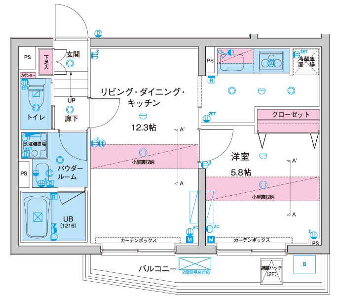 ジェノヴィア高円寺スカイガーデン 間取り
