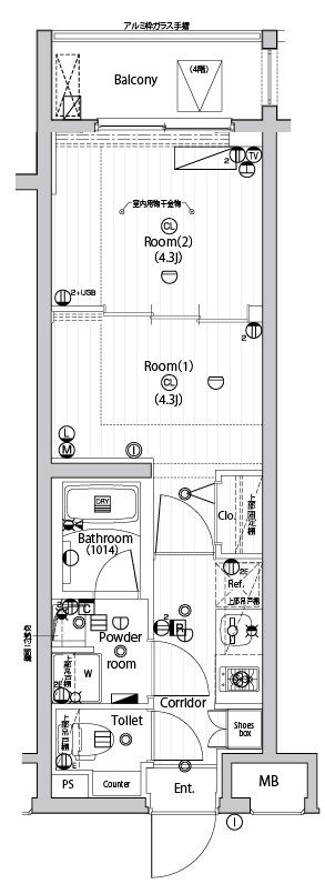 PREMIUM CUBE 東中野 間取り