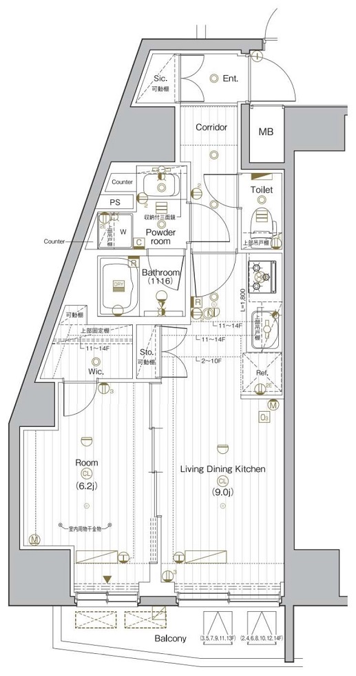 PREMIUM CUBE G 後楽園 間取り