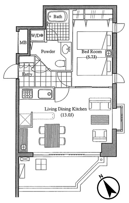 LANAI CLASSIC TOWER GARDEN VIEW 間取り