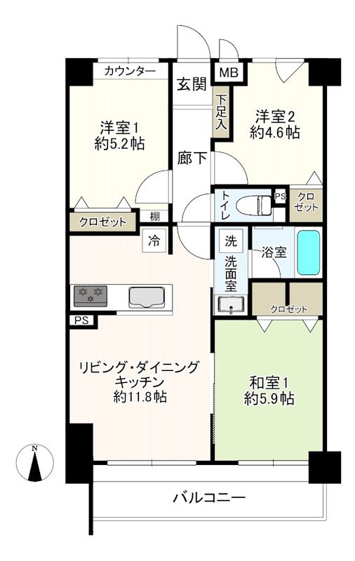 サントーア哲学堂公園 間取り