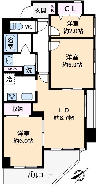 ナイスアーバン新中野 間取り図