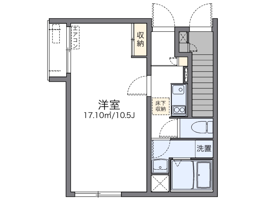 レオネクストＹｕｃｏｃｈｉｎａ 103号室 間取り