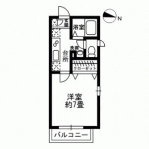 フローラ松原 201号室 間取り