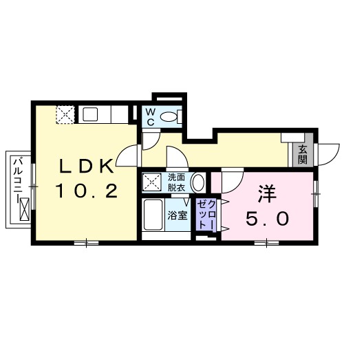 クレイン桜新町 101号室 間取り