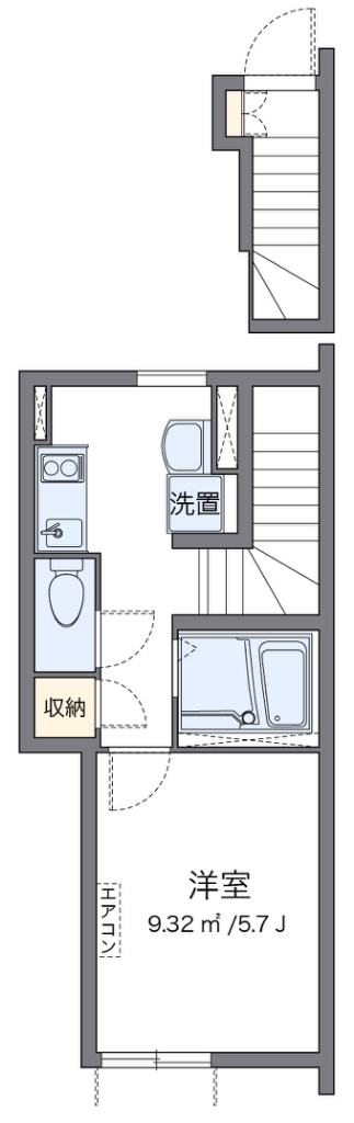 クレイノＴ　白鷺 201号室 間取り