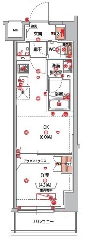 ハーモニーレジデンス山手サウス大塚 203号室 間取り