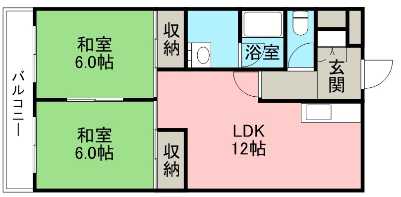 コーポ田中５号館 402号室 間取り