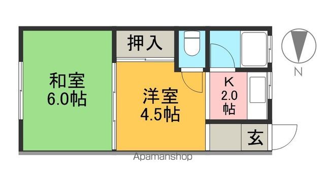 メイポールⅠ 205号室 間取り