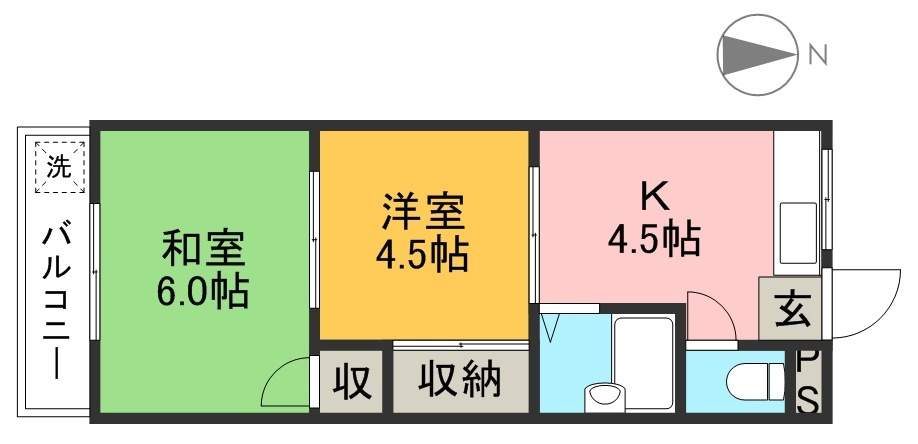 コーポフジ（介良乙） 405号室 間取り