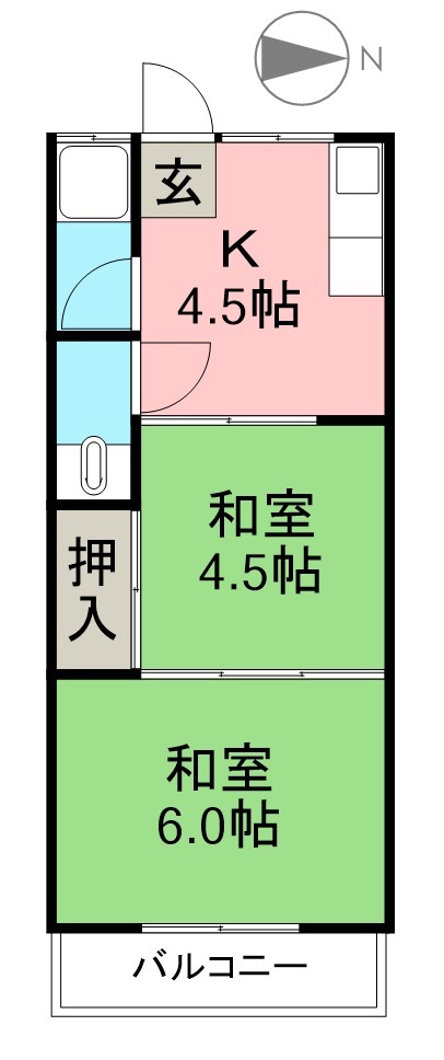 コーポチーズ 302号室 間取り