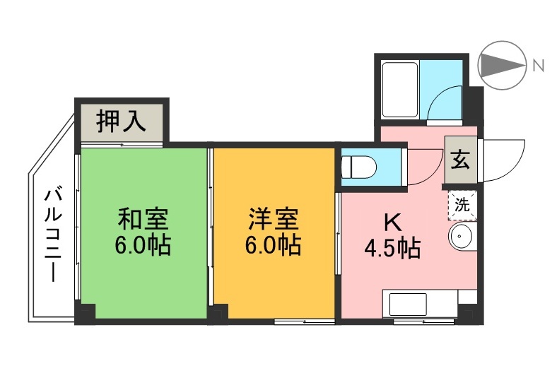 コーポ新橋 301号室 間取り