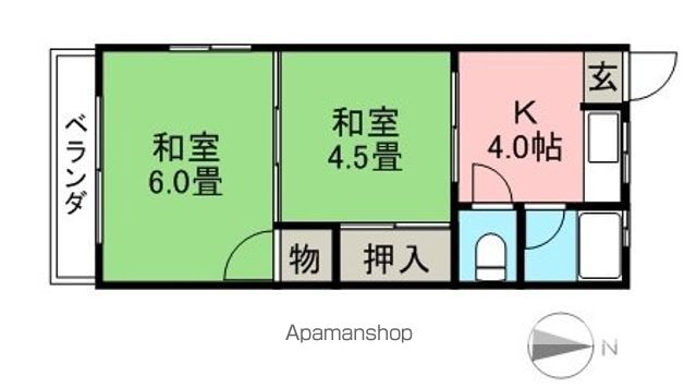 中越コーポ 202号室 間取り