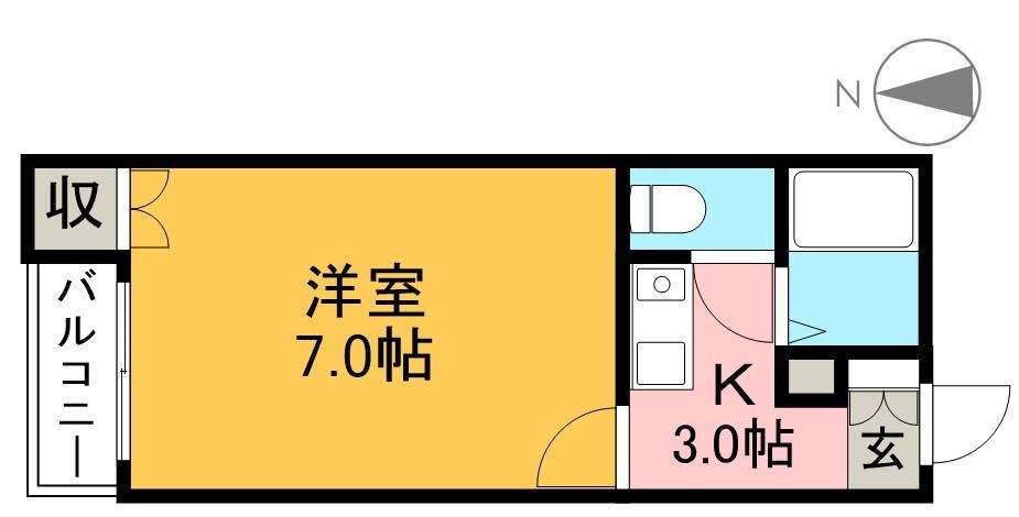 シティガーデン升形 403号室 間取り