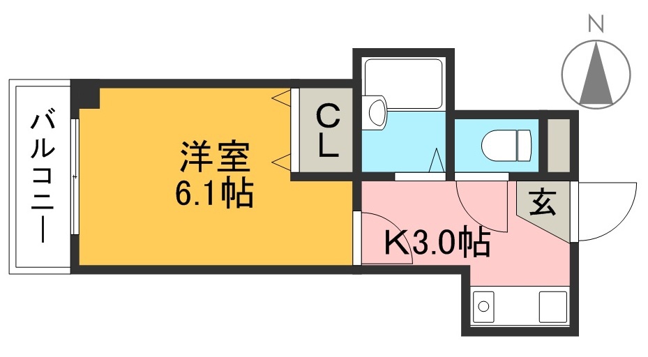 リヴィエラ上町Ⅱ 406号室 間取り