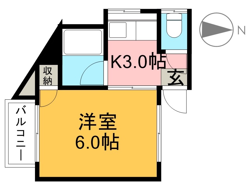 リバーハイツ（筆山町） 305号室 間取り