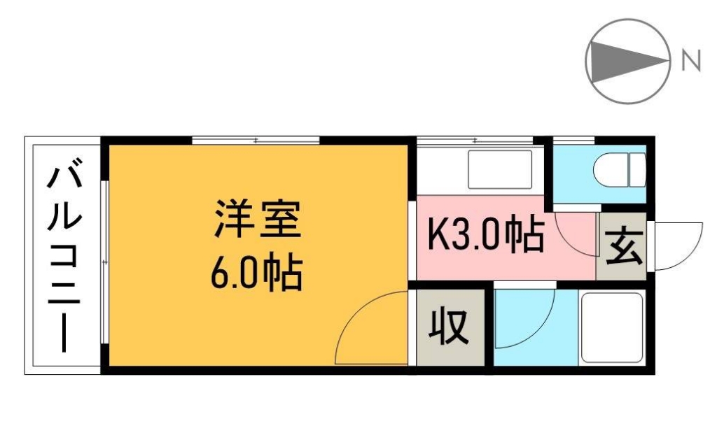 パークハイツ相模 303号室 間取り