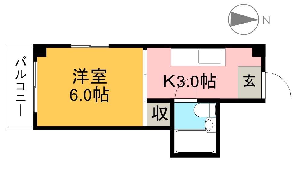 シングルハイツⅡ 331号室 間取り