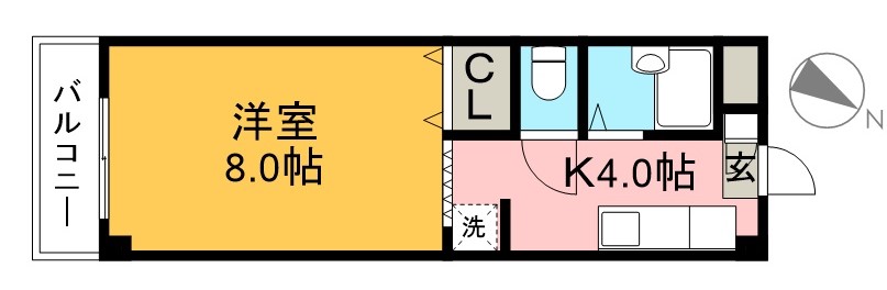 リバープール桟四Ⅱ 406号室 間取り