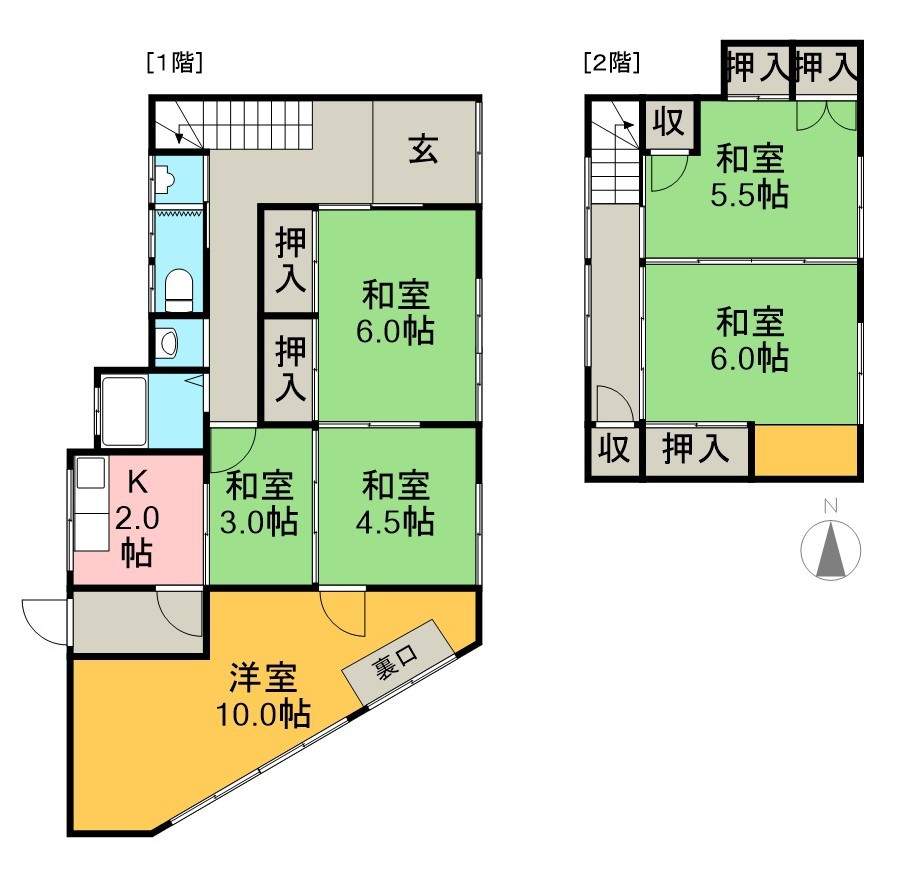 今窪貸家 間取り