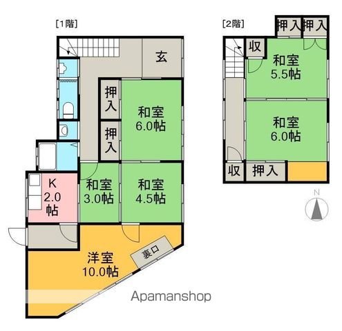 今窪貸家 間取り