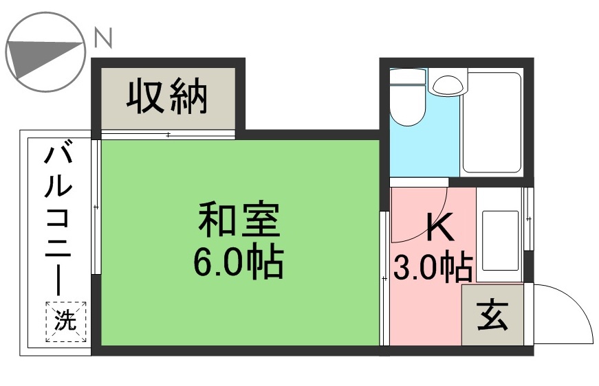 シャトーふみ 303号室 間取り