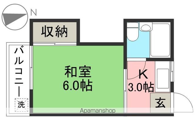シャトーふみ 303号室 間取り