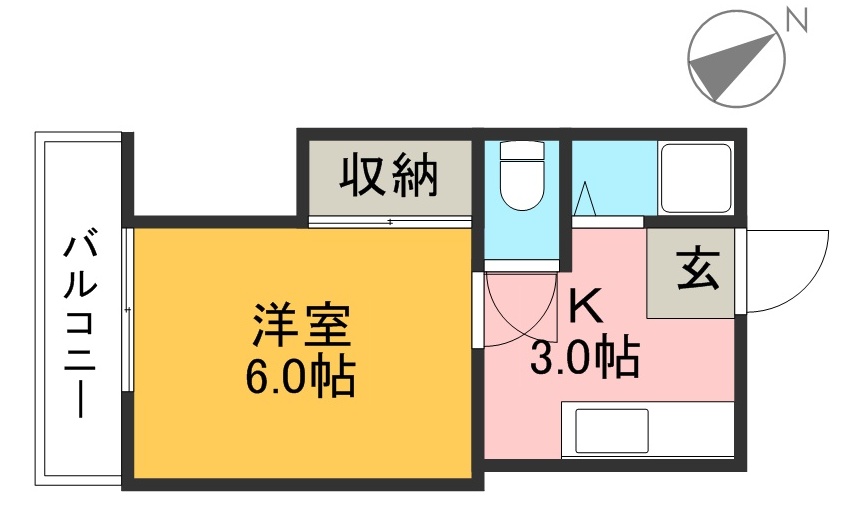 プレステージ仲田 303号室 間取り