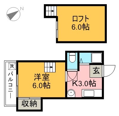 プレステージ仲田 402号室 間取り