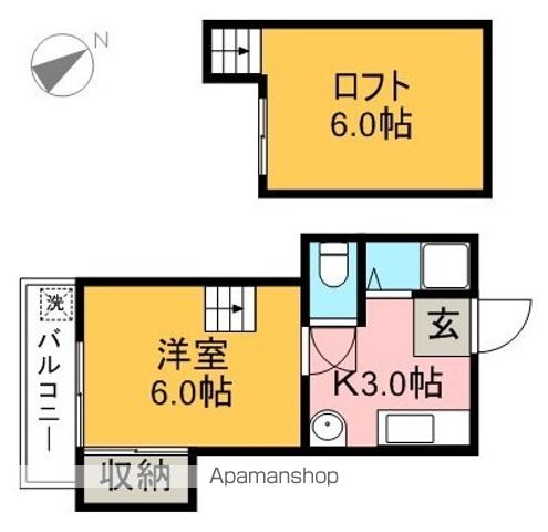 プレステージ仲田 402号室 間取り