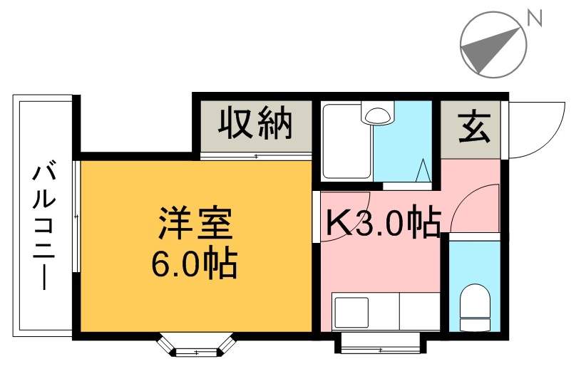 プレステージ仲田 301号室 間取り