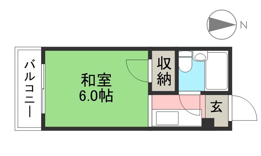 コーポグランプリ 36号室 間取り