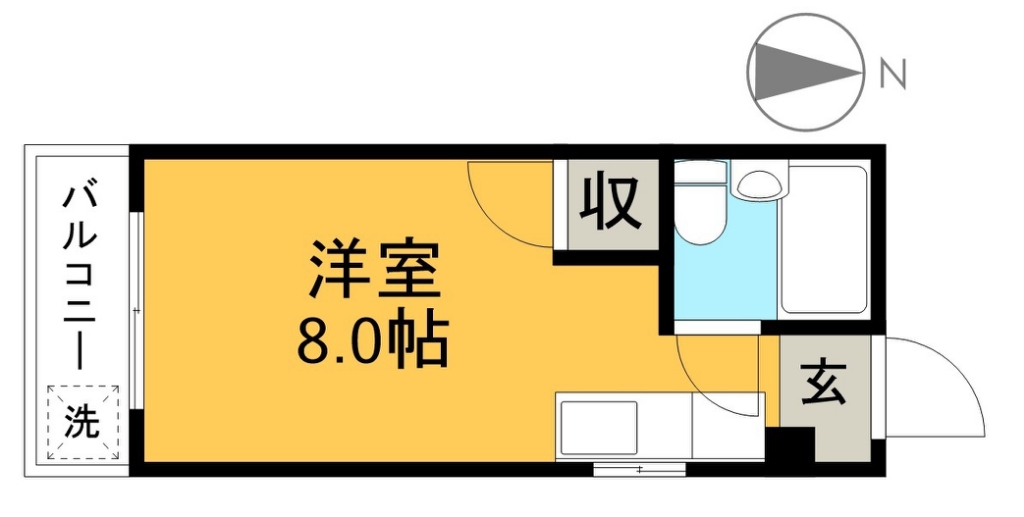 コーポグランプリ 57号室 間取り