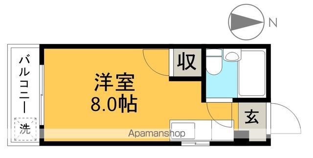コーポグランプリ 57号室 間取り
