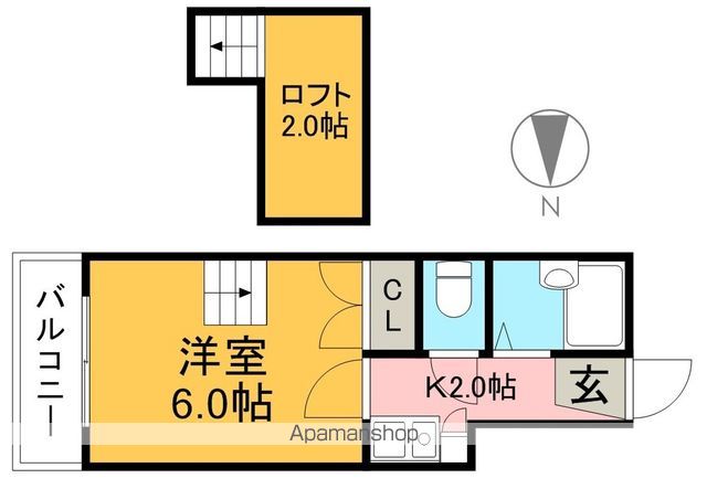 Ｆ・グレース高須新町 205号室 間取り