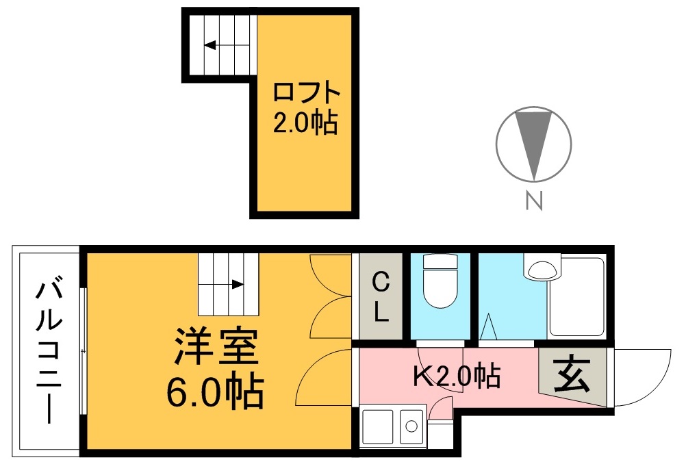 Ｆ・グレース高須新町 205号室 間取り