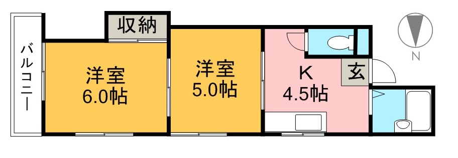 メルシャン越前 202号室 間取り